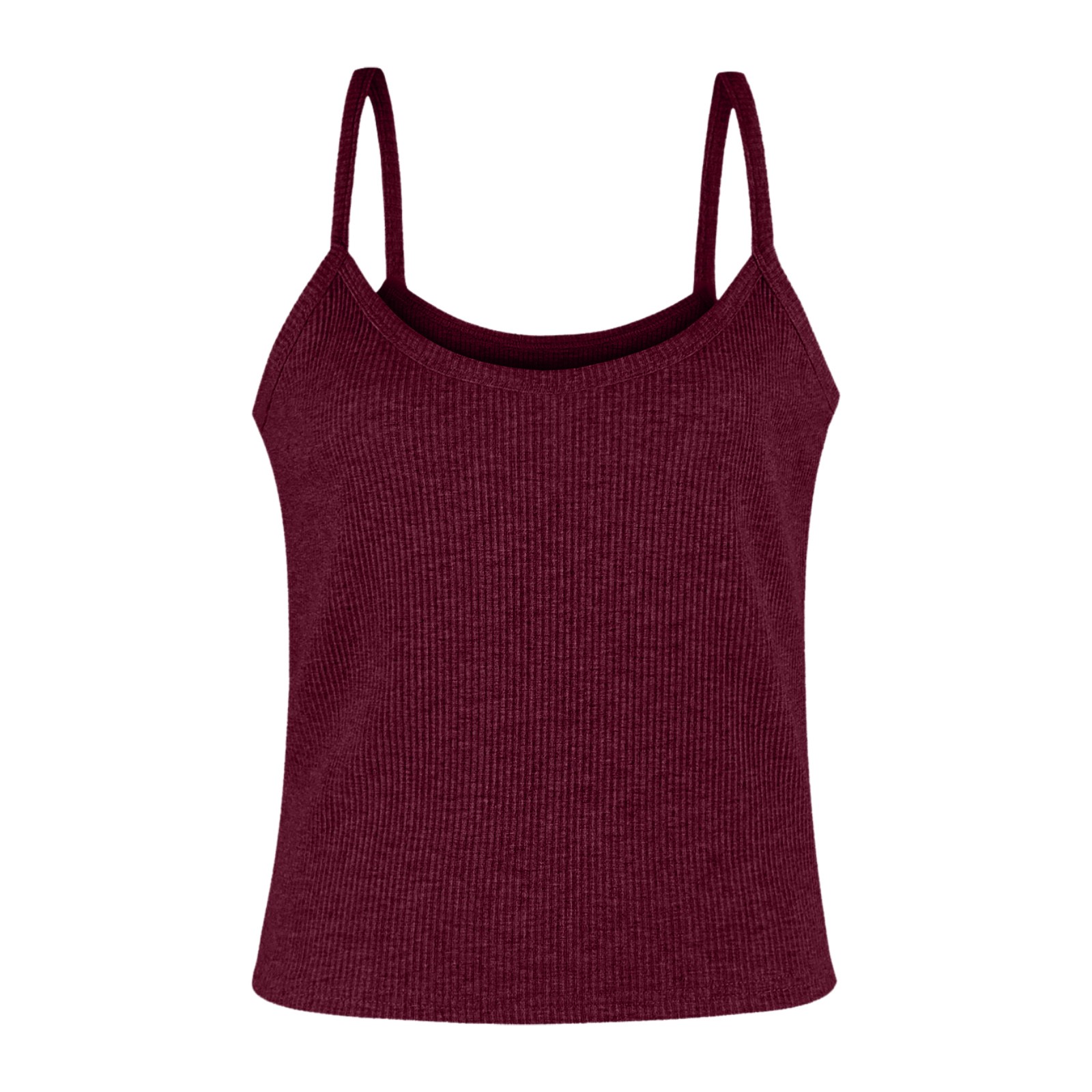 thumbnail image 5 of Camiseta sin mangas de cuello redondo y tirantes finos para mujer - Camiseta ajustada de algodón, camiseta informal sin mangas para combinar en primavera/verano, 5 of 5